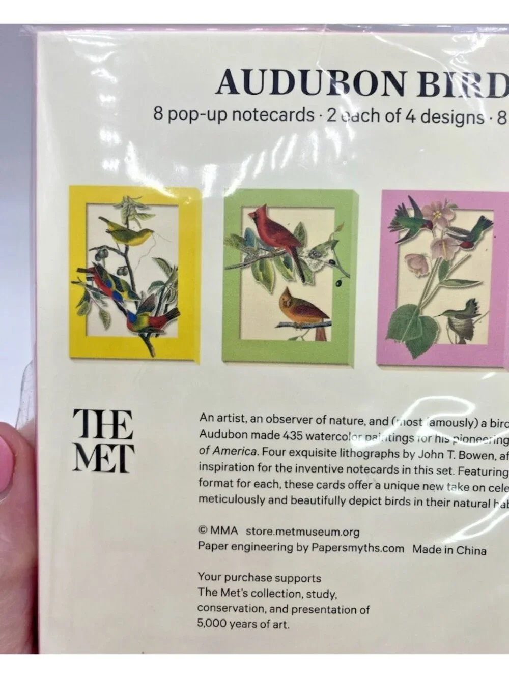 Metropolitan Museum of Art Audubon Birds Pop Up Notecards & Envelopes Set 8